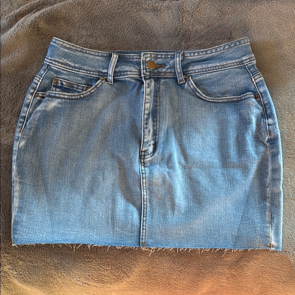 Amazon Blue Mini Pencil Skirt Casual
